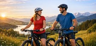 Mann und Frau Fahrrad